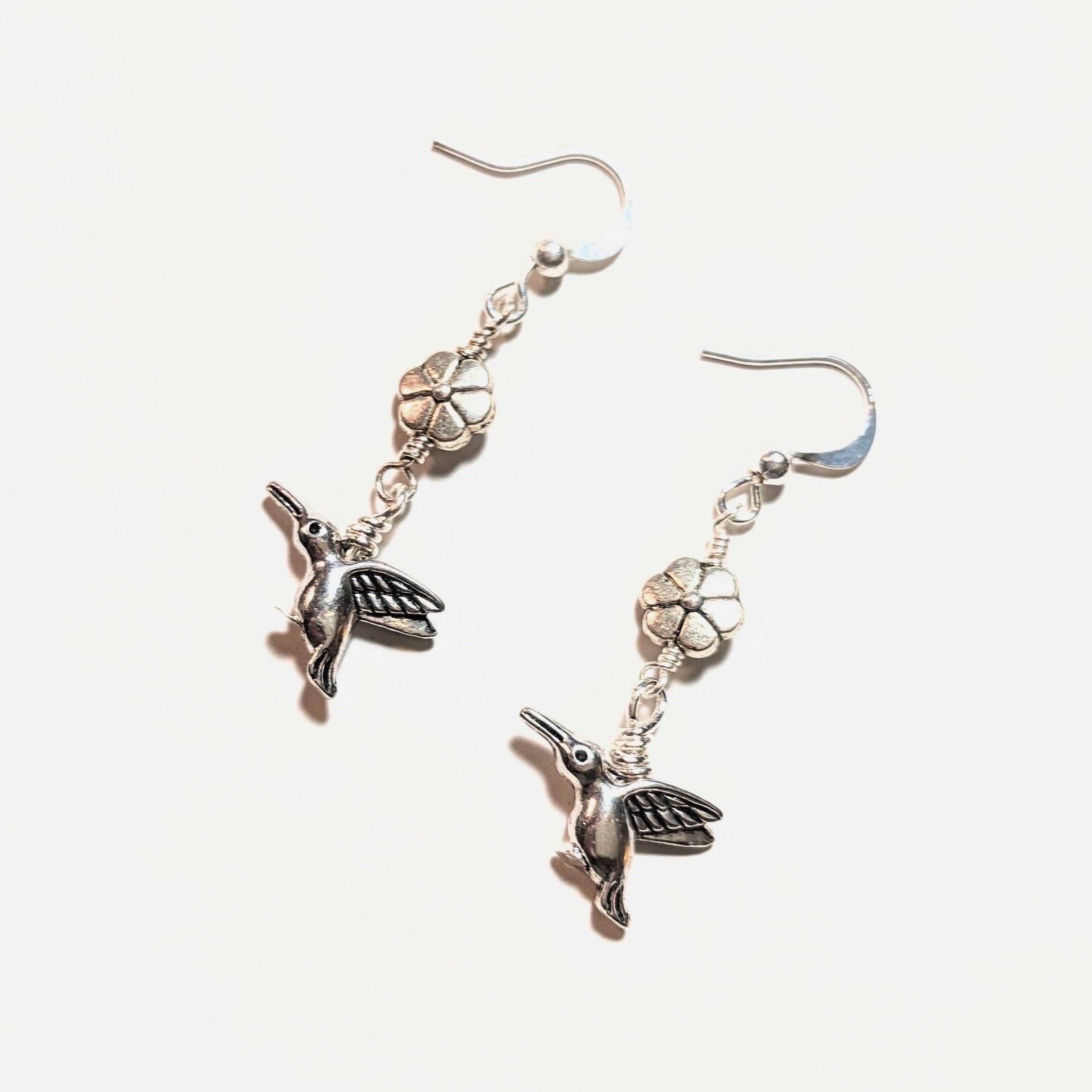 Hummingbird Floral Earrings