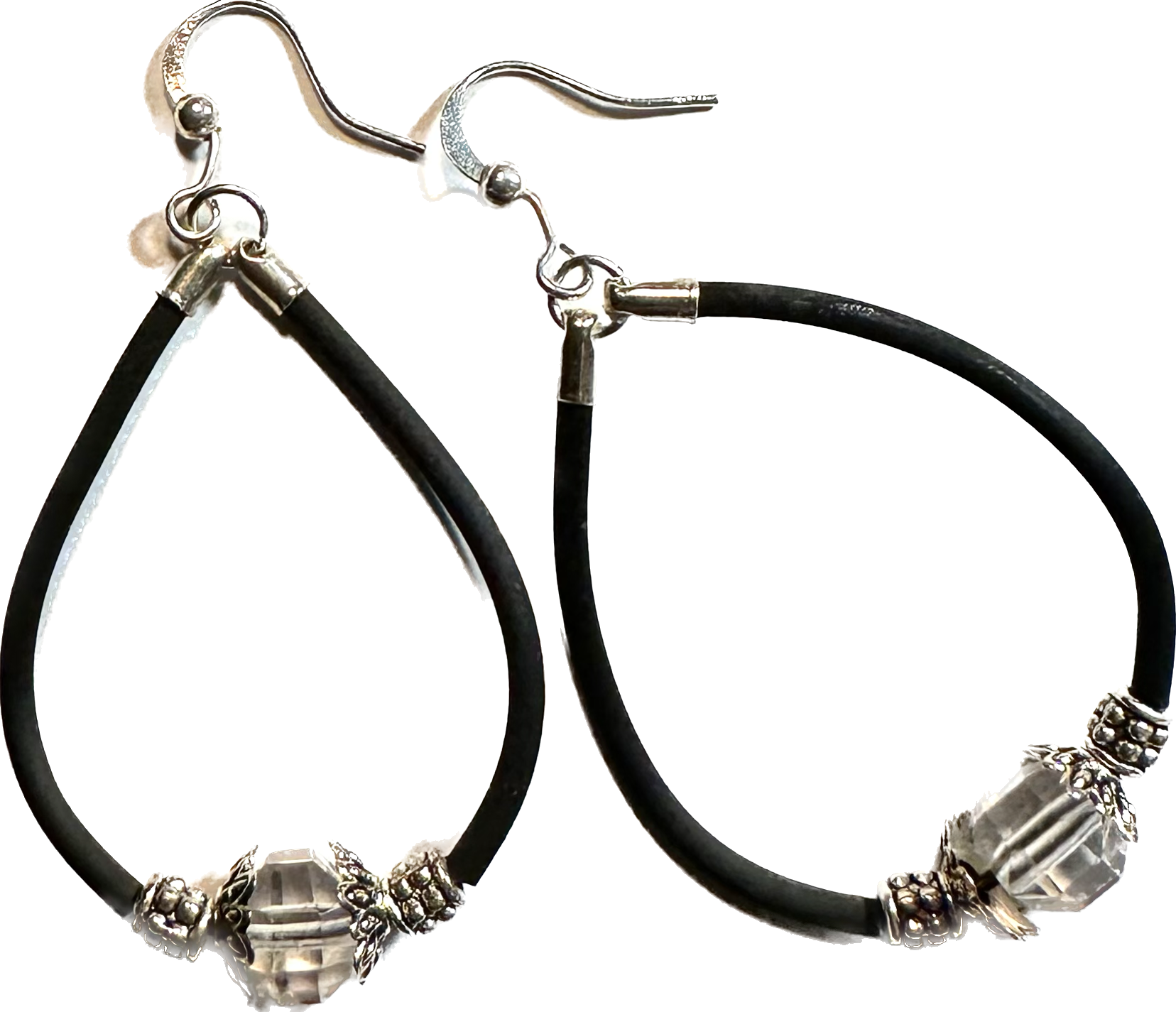 Crystal Oval Hoop Earrings